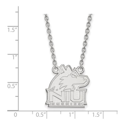 Northern Illinois University Sterling Silver Medium NIU Huskies Pendant Necklace – view 2
