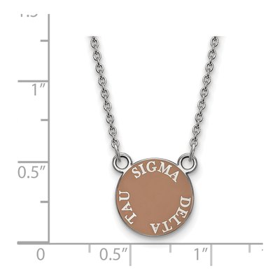 Sigma Delta Tau Sterling Silver Small Sorority Necklace – view 2