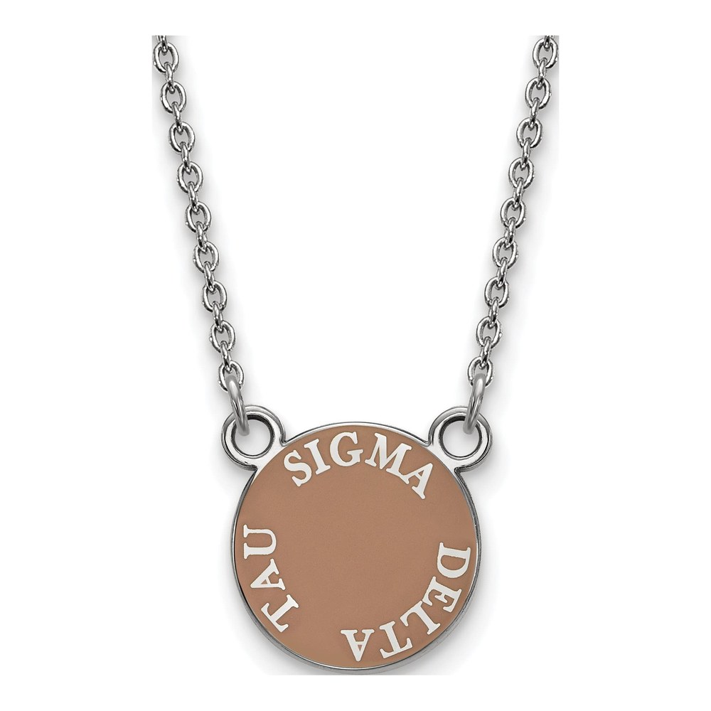 Sigma Delta Tau Sterling Silver Small Sorority Necklace