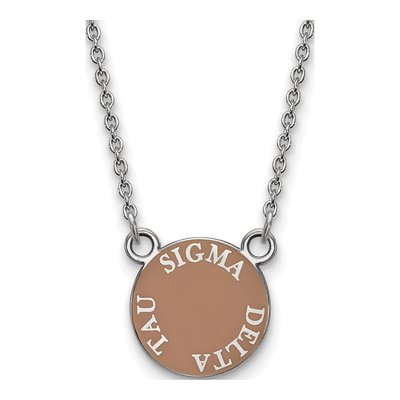 Sigma Delta Tau Sterling Silver Small Sorority Necklace