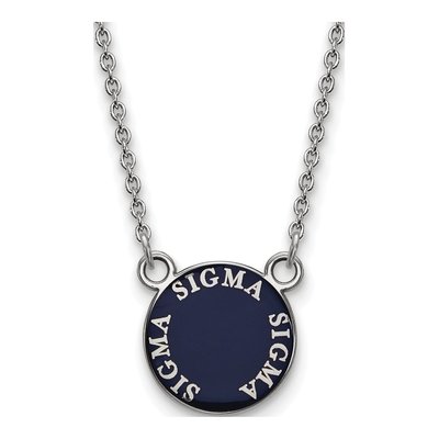Sigma Sigma Sigma Sterling Silver Small Sorority Necklace