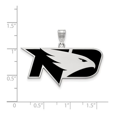 University of North Dakota Sterling Silver Large Enamel Pendant – view 2
