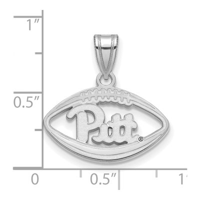 University of Pittsburgh Sterling Silver Medium Panthers Football Pendant – view 3