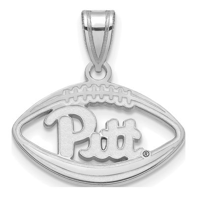 University of Pittsburgh Sterling Silver Medium Panthers Football Pendant