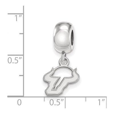 University of South Florida Sterling Silver Extra Small USF Bulls Dangle Bead – view 5