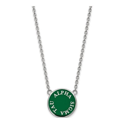 Alpha Sigma Tau Sterling Silver Large Sorority Necklace