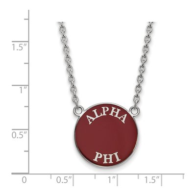Alpha Phi Sterling Silver Large Sorority Necklace – view 2