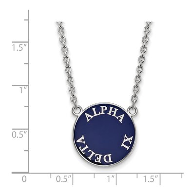 Alpha Xi Delta Sterling Silver Large Sorority Necklace – view 2