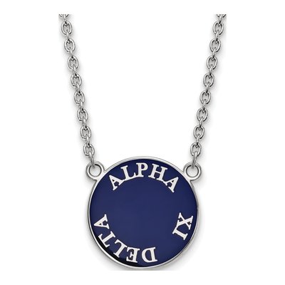 Alpha Xi Delta Sterling Silver Large Sorority Necklace
