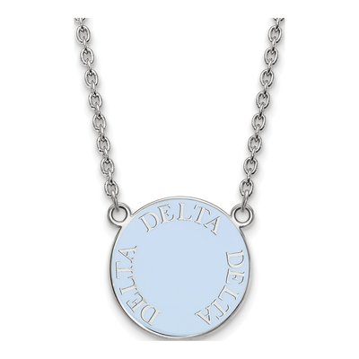 Delta Delta Delta Sterling Silver Large Tri Necklace