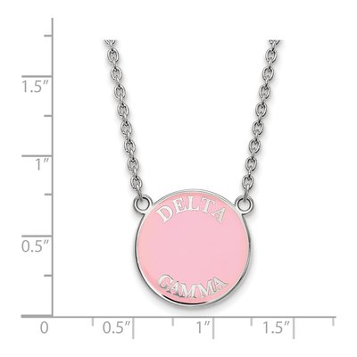 Delta Gamma Sterling Silver Large Enamel Necklace – view 2