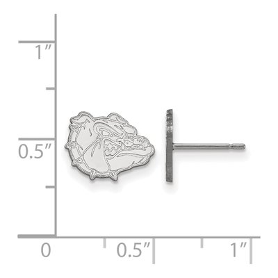 Gonzaga University Sterling Silver Bulldog Extra Small Earrings – view 2