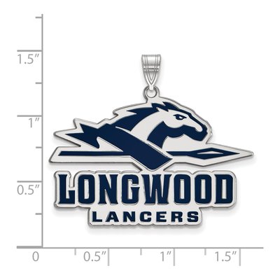 Longwood University Sterling Silver Extra Large Lancers Pendant – view 2