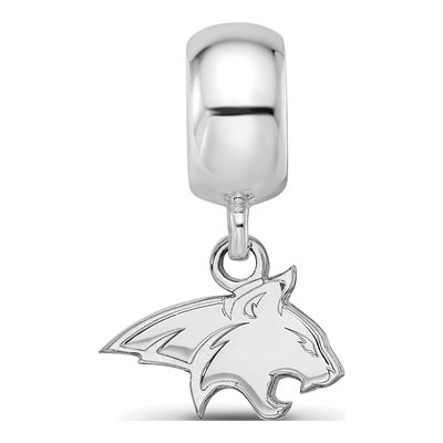 Montana State University Sterling Silver Extra Small Bobcat Dangle Bead – view 4
