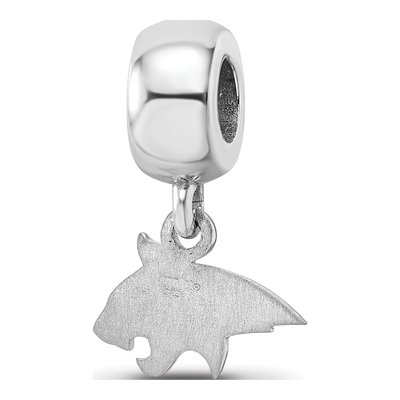 Montana State University Sterling Silver Extra Small Bobcat Dangle Bead – view 6