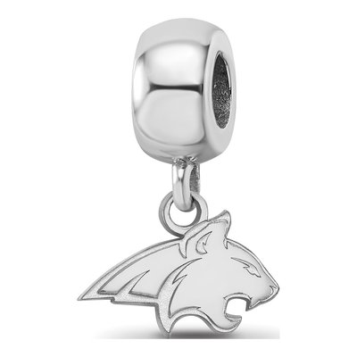 Montana State University Sterling Silver Extra Small Bobcat Dangle Bead