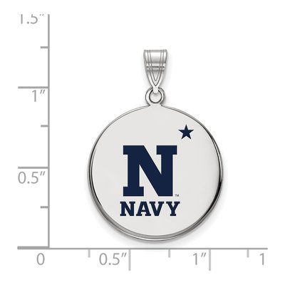 United States Naval Academy Sterling Silver Large US Enamel Pendant – view 2