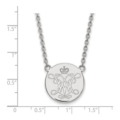 College of William & Mary Sterling Silver Large Disc Necklace – view 2