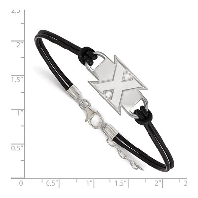 Xavier University Sterling Silver Letter X Bracelet – view 2