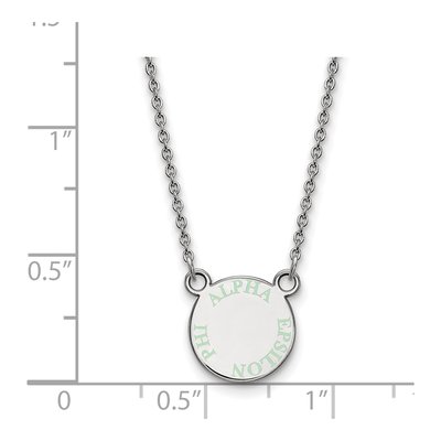 Alpha Epsilon Phi Sterling Silver Extra Small Enamel Necklace – view 2