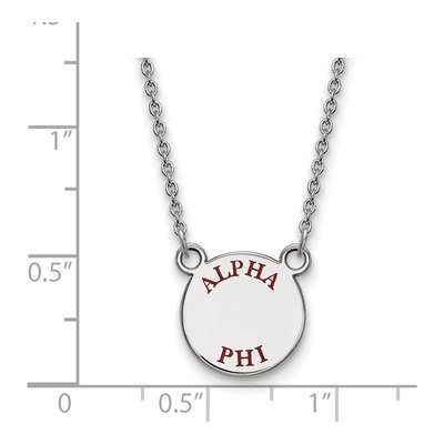 Alpha Phi Sterling Silver Small Sorority Necklace – view 2