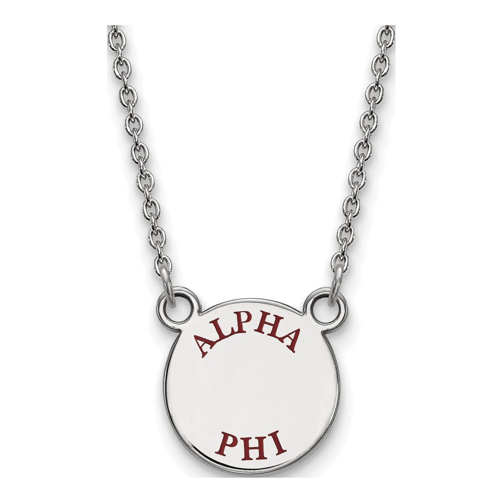 Alpha Phi Sterling Silver Small Sorority Necklace