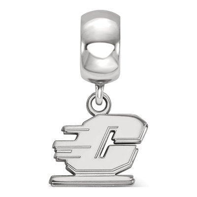 Central Michigan University Sterling Silver Extra Small Letter C Dangle Bead – view 3