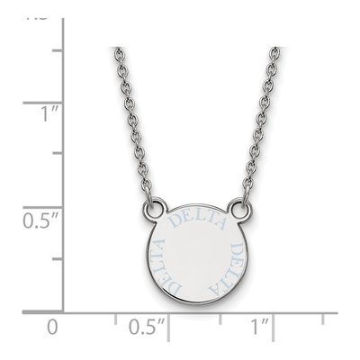 Delta Delta Delta Sterling Silver Small Sorority Necklace – view 2