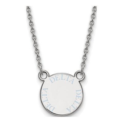 Delta Delta Delta Sterling Silver Small Sorority Necklace