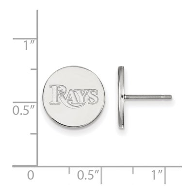 Tampa Bay Rays Sterling Silver Disc Stud Earrings – view 3