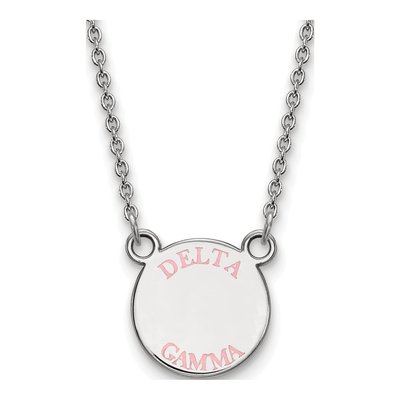 Delta Gamma Sterling Silver Small Sorority Necklace