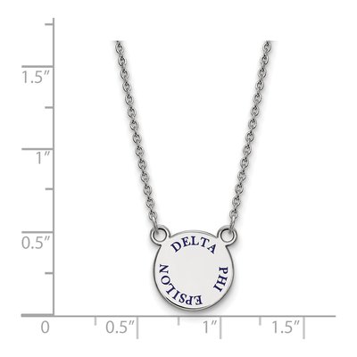 Delta Phi Epsilon Sterling Silver Small Enamel Necklace – view 2