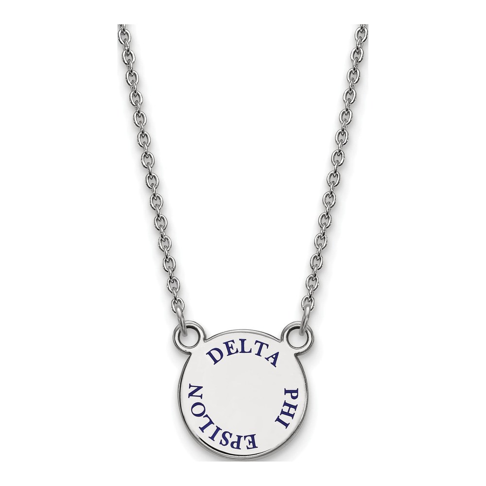 Delta Phi Epsilon Sterling Silver Small Enamel Necklace
