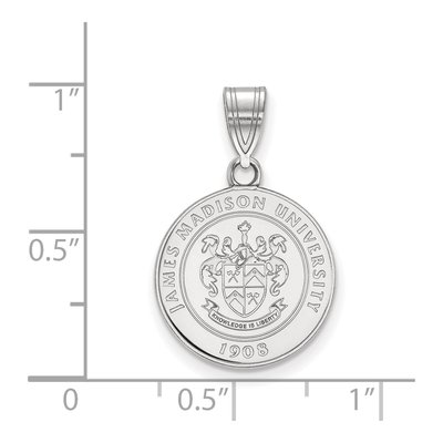 James Madison University Sterling Silver Medium Crest Pendant – view 2
