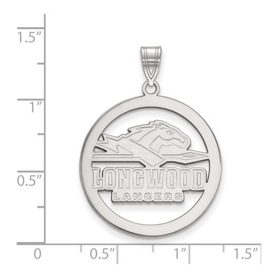 Longwood University Sterling Silver Large Lancers Pendant – view 2