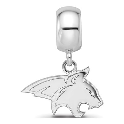 Montana State University Sterling Silver Small Bobcat Dangle Bead – view 4