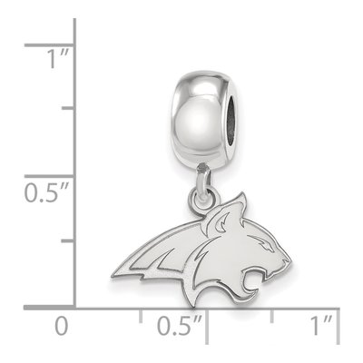 Montana State University Sterling Silver Small Bobcat Dangle Bead – view 5