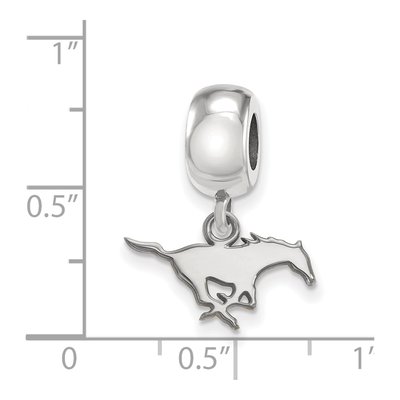 Southern Methodist University Sterling Silver Extra Small SMU Mustangs Dangle Bead – view 3