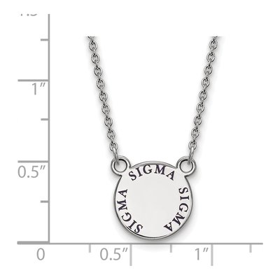 Sigma Sigma Sigma Sterling Silver Small Tri Necklace – view 2