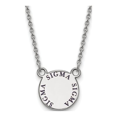 Sigma Sigma Sigma Sterling Silver Small Tri Necklace