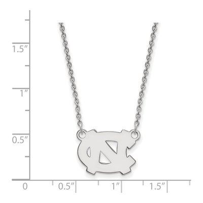 University of North Carolina Sterling Silver Small UNC Tar Heels N-C Pendant Necklace – view 2