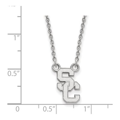 University of Southern California Sterling Silver Small USC S-C Pendant Necklace – view 2