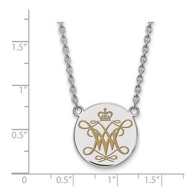 College of William & Mary Sterling Silver Large Enamel Pendant Necklace – view 2