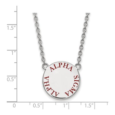 Alpha Sigma Alpha Sterling Silver Large Sorority Necklace – view 2