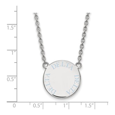 Delta Delta Delta Sterling Silver Large Tri Sorority Necklace – view 2