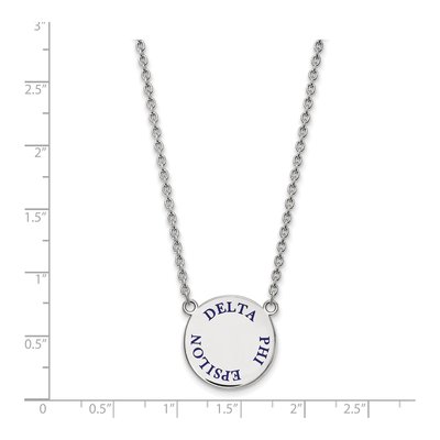 Delta Phi Epsilon Sterling Silver Large Enamel Necklace – view 2