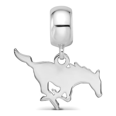 Southern Methodist University Sterling Silver Small SMU Mustangs Dangle Bead – view 4