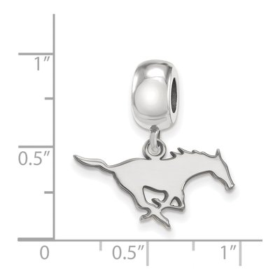 Southern Methodist University Sterling Silver Small SMU Mustangs Dangle Bead – view 5