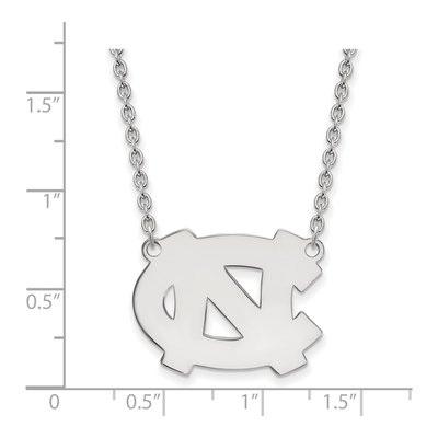 University of North Carolina Sterling Silver Large UNC Tar Heels N-C Pendant Necklace – view 2
