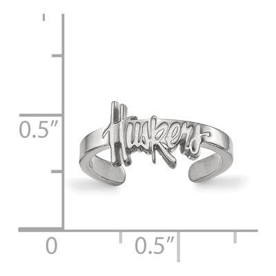 University of Nebraska Sterling Silver Huskers Toe Ring – view 5